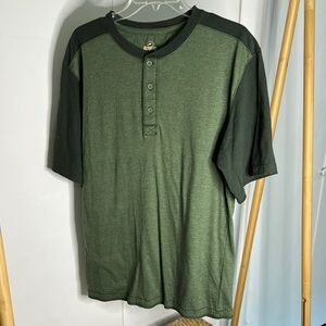 Red‎ Head  Green Casual Henley shirt